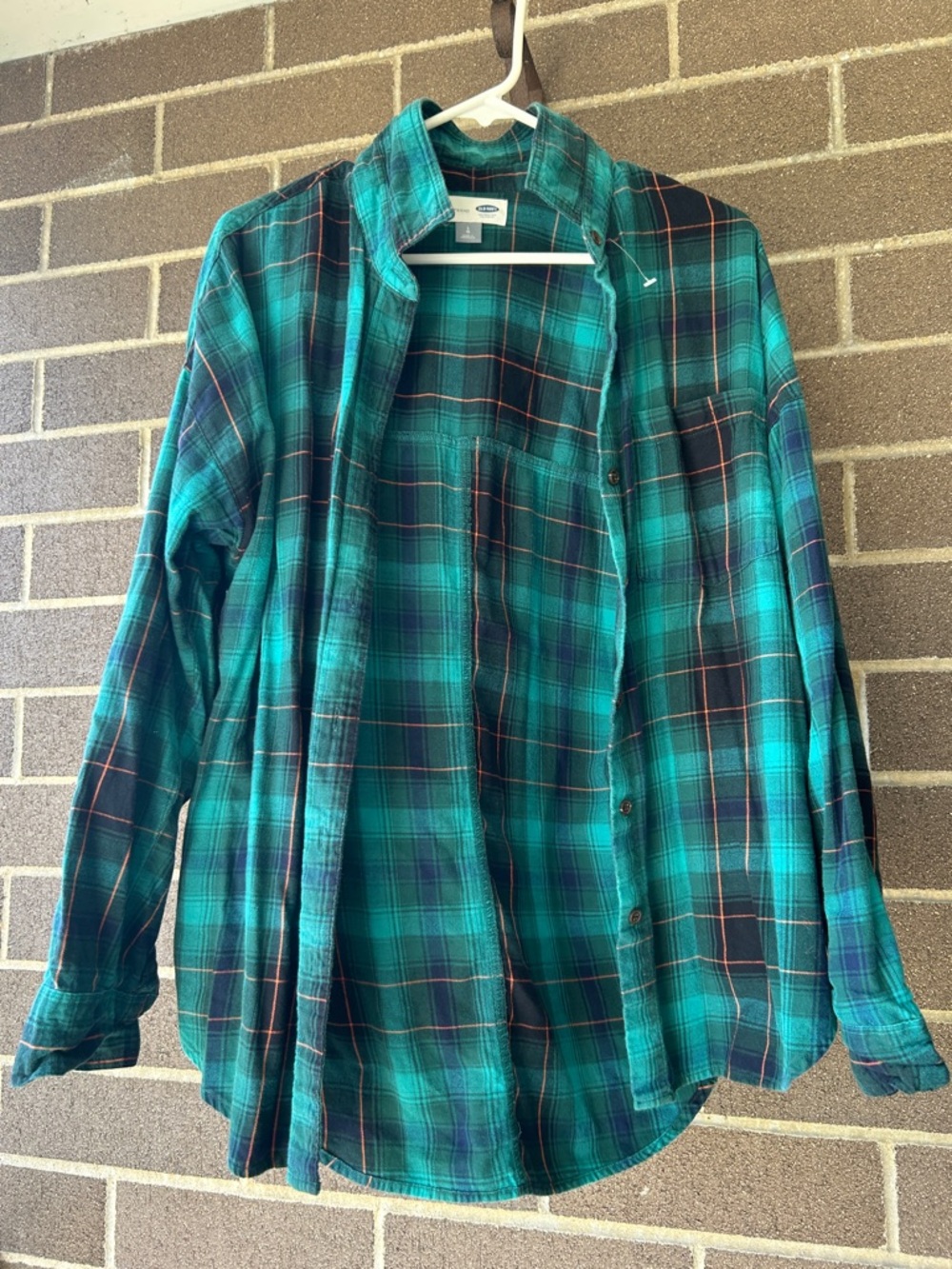 Old Navy Plaid Boyfriend Style Button-Up Shirt
